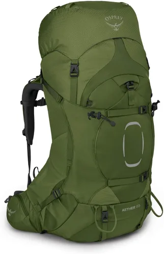 Vista 17 de Osprey Aether 65L Mochila de mochilero para hombre, color negro, S/M, ajuste extendido