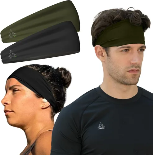 Vista 19 de Bandas de sudor Temple Tape - Diademas de entrenamiento para mujeres y hombres - Bandas de sudor para hombres - Bandas de sudor para deportes