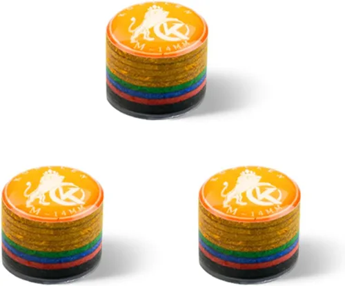 Vista 12 de KONLLEN Puntas de Taco de Piscina 9 Capas Arcoíris para Billar (Durezas SX/SS/S/M/MH/H) (Tamaño 11mm/14mm) Punta de Taco de Piscina con Junta