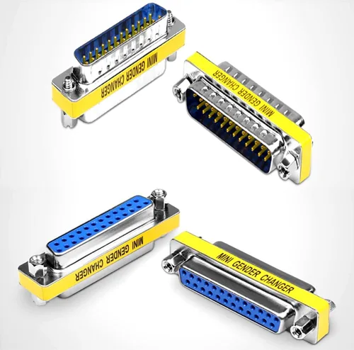 Vista 6 de Adaptador de cable serie RS232, DB9 de 9 pines hembra a hembra/macho a macho, conector de acoplador de cambiador de género, paquete de 4