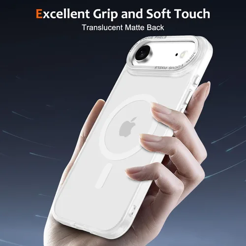 Vista 719 de Anuck - Funda magnética para iPhone 11 compatible con MagSafe, carcasa trasera mate translúcida dura, borde de TPU, delgada, resistente a impactos