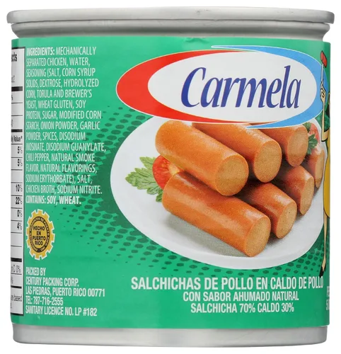 Vista 5 de Carmela Salchicha de pollo y caldo, sabor a humo natural, 5 onzas (paquete de 3)