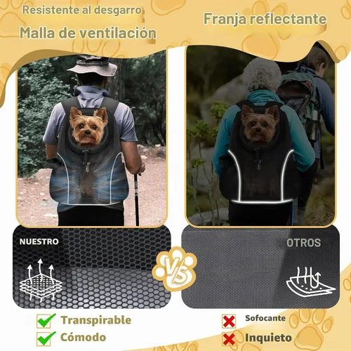 Vista 2 de WOYYHO Mochila portadora de perros para mascotas, mochila frontal