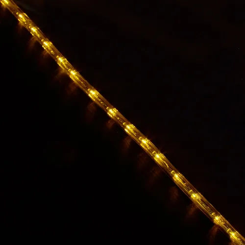 Vista 2 de Queens of Christmas C-ROPE-LED-YE-1-10-18 Carrete de cuerda de luz LED, 18', amarillo