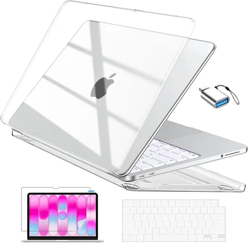 Vista 15 de EooCoo Funda para MacBook Neo de 13 pulgadas modelo A3404 2026 con chip A18 Rubor de cristal