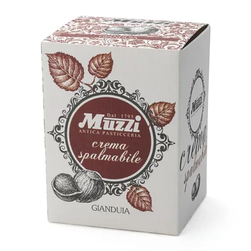 Vista 4 de Muzzi Gianduia - Crema para untar de avellanas, rica y cremosa, peso neto de avellanas, 12.34 onzas