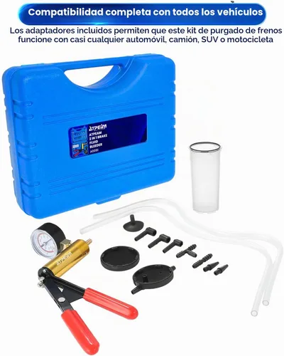 Vista 7 de ATP Kit de prueba de bomba de vacío de mano con cambio de aceite de purga de líquido de frenos 2 en 1