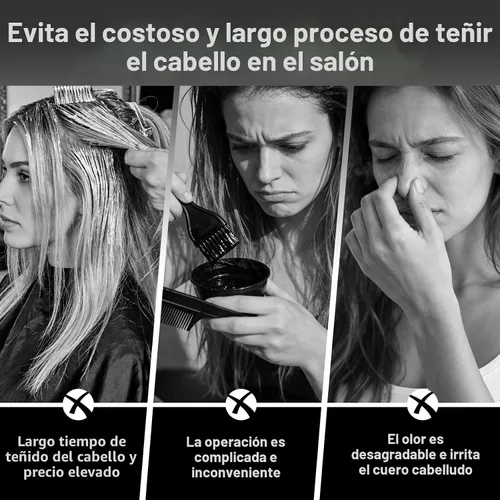 Vista 4 de IIIMEIDU MEIDU Champú de tinte para cabello negro 3 en 1 para mujeres