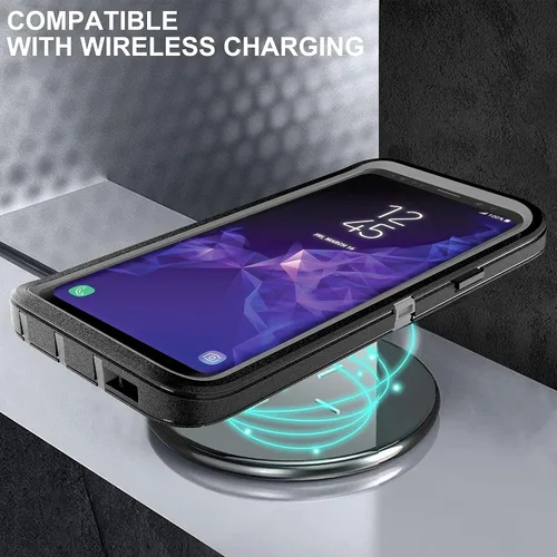 Vista 7 de Funda para Galaxy S9, Samsung Galaxy S9 con protector de pantalla de TPU flexible autorreparable [2 unidades], 3 en 1 de cuerpo completo a prueba