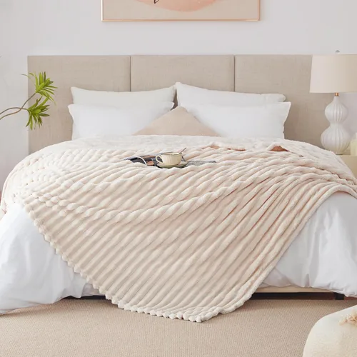 Vista 16 de EXQ Home Manta suave y suave de forro polar, acogedora y ligera para sofá o cama, manta de franela cálida y mullida para todas las estaciones