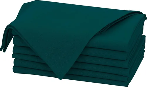 Vista 55 de Ruvanti Juego de 6 Servilletas de Lino, Servilletas de Tela de 18x18 pulgadas, Servilletas de Tela de Mezcla de Algodón y Lino Lavables, Suaves Negro