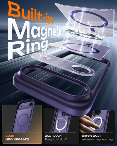 Vista 777 de TOCOL Funda para iPhone 11, compatible con Magsafe, protección completa de cámara, imanes integrados, protección contra caídas, funda translúcida