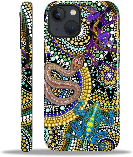 Vista 41 de Funda para iPhone 11, resistente híbrida 2 en 1, protección completa contra golpes con acabado brillante, diseño de collage de tela a cuadros