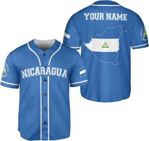 Vista 14 de Camiseta de béisbol de Nicaragua personalizada, camiseta de béisbol de Nicaragua personalizada para hombres y mujeres, camisas nicaragüenses