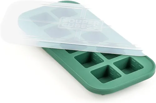 Vista 9 de Souper Cubes Moldes de silicona para congelador, 2 cucharadas, perfectos para almacenar ajo, hierbas, jengibre, pesto, pasta de tomate, jugo
