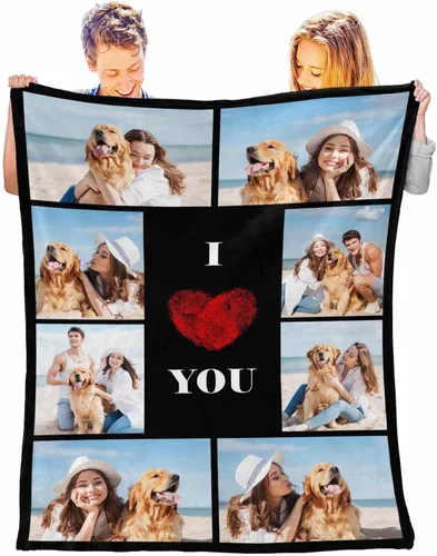 Vista 3 de Regalos de cumpleaños para mujeres, manta de amistad personalizada con tus fotos, manta personalizada con mis propias imágenes para hermanas