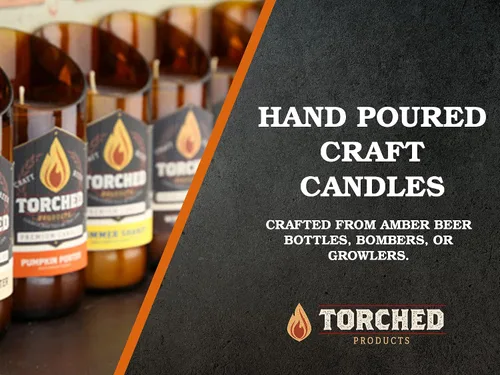 Vista 7 de Torched Velas perfumadas de cerveza, vela de cera de soja natural, aroma Pilsner de madera de pino de 8 onzas, es un gran regalo para hombres