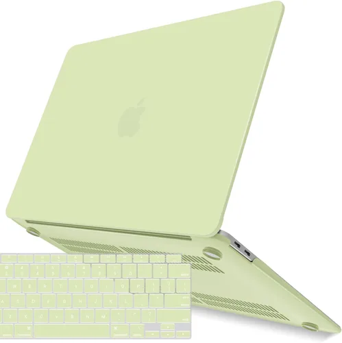 Vista 13 de IBENZER Compatible con Nuevo MacBook Air de 13 pulgadas Funda 2022 2021 2020 M1 A2337 A2179 A1932, Carcasa Rígida de Plástico con Cubierta de azul