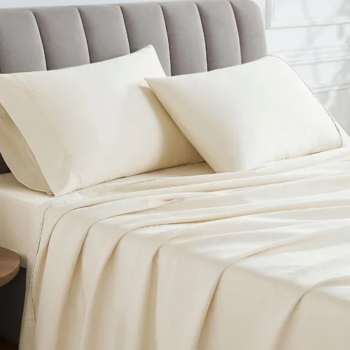 Vista 20 de Linen Closet Juego de sábanas de 1000 hilos de algodón egipcio de 4 piezas, 100% satén de algodón, ropa de cama de lujo con bolsillo profundo de 18