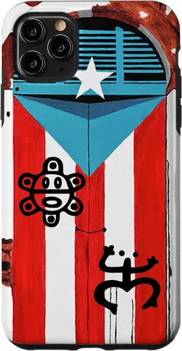 Vista 13 de Funda con diseño de bandera de Puerto Rico Coqui Sun Taíno, Boricua Pride Cover Case para iPhone 17