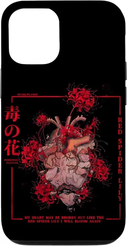 Vista 28 de Carcasa estética para iPhone 17, diseño de lirio de araña roja o Higanbana en Japón