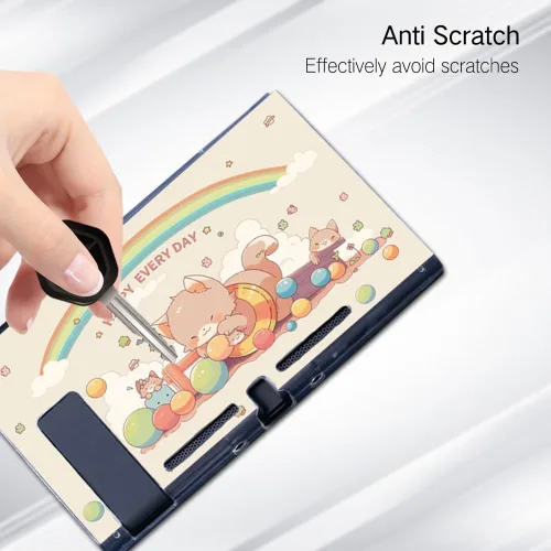 Vista 2 de PERFECTSIGHT Funda protectora compatible con Nintendo Switch Funda antiarañazos a prueba de golpes para NS Switch y Joy-Con, bonita funda rígida