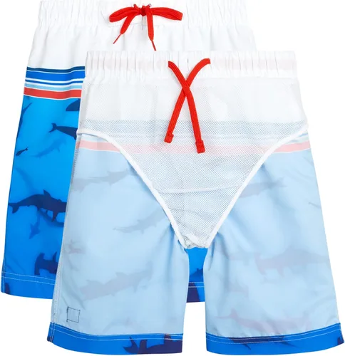 Vista 3 de Conjunto de natación para niños Conjunto de natación para niños UPF 50+ Rash Guard manga larga camiseta de natación corto traje de baño (4-14)