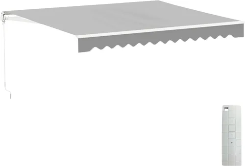 Vista 68 de Toldo Aleko retráctil, motorizado, para patio Gris
