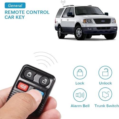 Vista 2 de MICTUNING Control remoto de entrada sin llave: llavero de automóvil de 4 botones de repuesto para Ford, Lincoln, Mercury, Mazda, Mustang Explorer