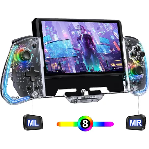 Vista 13 de SZYUYU Switch Controller for Nintendo Switch/OLED, Full-Size Grip Ergonomic Handheld Mode Controller, Switch Pro Controller One-Piece Joypad with 8