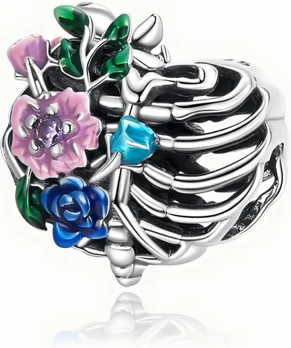 Vista 20 de Dijes de plata de ley 925 para pulseras, regalos de joyería para calabaza negra