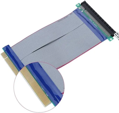Vista 3 de PCIE Cable elevador, 7,5 pulgadas/7.5 in, 16 x Cable elevador de alta velocidad, tarjeta de extensión PCI Express Port GPU