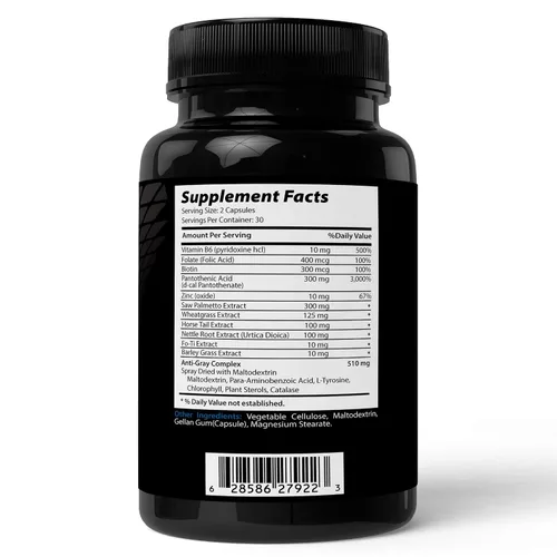 Vista 2 de Anti-Grey Advanced Hair Formula, 60 cápsulas