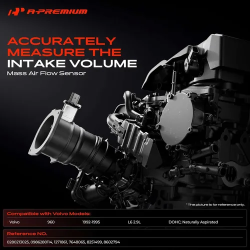 Vista 2 de A-Premium Conjunto de sensor de flujo de aire masivo [6 pines] compatible con Volvo