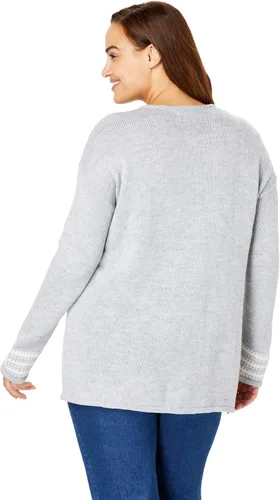 Vista 4 de Woman Within Suéter con motivos de talla grande para mujer