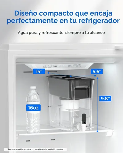 Vista 7 de Waterdrop WFD-02L Dispensador de filtro de agua de 35 tazas, reducción de Negro