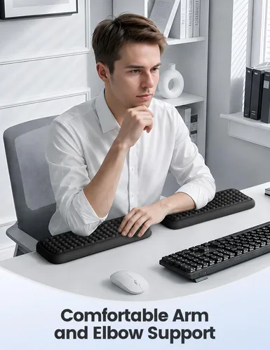 Vista 3 de Vaydeer 2 almohadillas para coderas, reposamuñecas en forma de L, cojín
