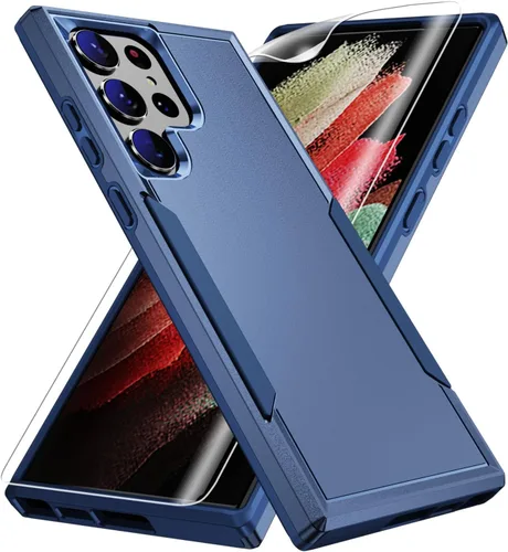 Vista 10 de Funda para S23 Ultra, con protector de pantalla HD [probada contra caídas de grado militar], resistente, resistente, a prueba de golpes, para Galax