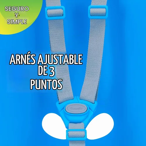 Vista 2 de Swurfer Columpio de coco para niños pequeños, cómodo columpio para bebé al aire libre, arnés de seguridad ajustable de 3 puntos, sistema de bloqueo