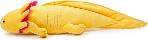 Vista 6 de Axolotl - Juguete de peluche de simulación de ajolote azul de 20 pulgadas, lagarto espeluznante lindo juguete de peluche real, colección de regalo