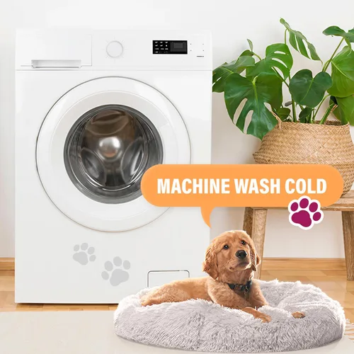 Vista 4 de Active Pets Cama Premium para Perros Pequeños en Forma de Dona, Se Adapta a Perros de Hasta 45 Libras, Funda Removible y Cojín Lavable, Felpa