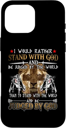 Vista 19 de I Would Rather Stand with God Knight Templar Case for iPhone 17