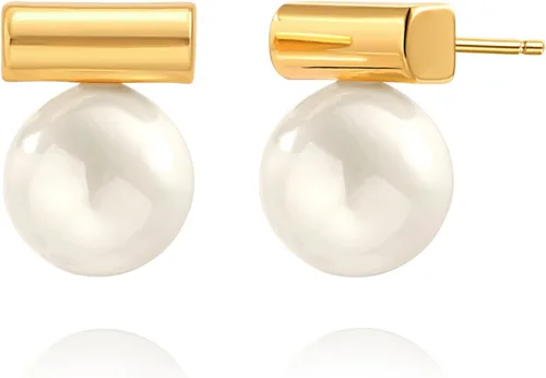 Vista 41 de Aretes colgantes de plata de ley 925 seleccionados a mano AAA+ de 7.5 a 0.315 in con perlas cultivadas de agua dulce blancas para mujer