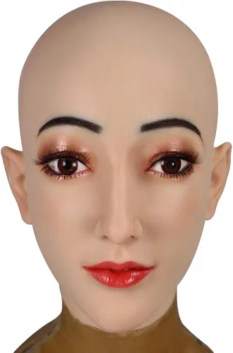 Vista 5 de YIQI Mascarilla de silicona realista de hombre a mujer para Crossdresser Transgender trajes hechos a mano