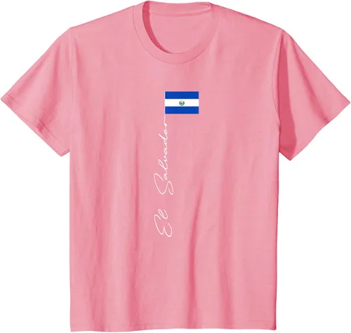 Vista 46 de Camiseta patriótica con bandera de El Salvador, Negro