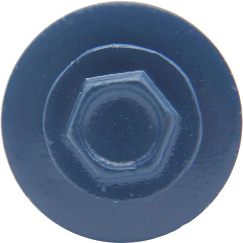 Vista 105 de 12 tornillos para techos de metal gris ABC de 1-1/2 pulgadas, cabezal de arandela hexagonal, arranque automático/roscado, arandela EPDM. 1 bolsa