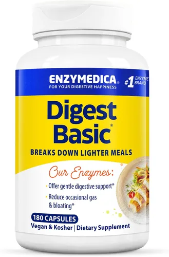 Vista 11 de Enzymedica Cápsulas básicas para digestión, 29050, 30, 1, 1 Digestive Enzyme Supplement for Women & Men, Enzyme Capsules for Digestion, Gut Health