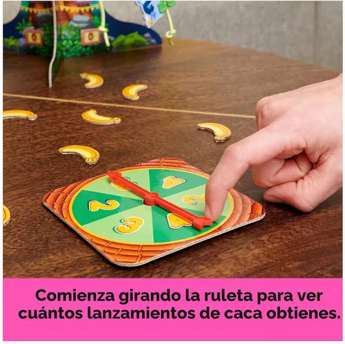 Vista 3 de Spin Master Games, Monkey See Monkey Poo, juego interactivo de mono para niños, incluye masa blanda perfumada de plátano, divertido juguete