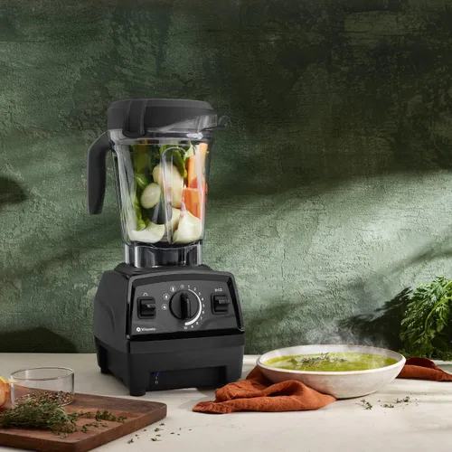 Vista 2 de Vitamix Explorian con programas, tres programas de mezcla, licuadora de grado profesional para batidos y más, aparato de cocina autolimpiante, Negro