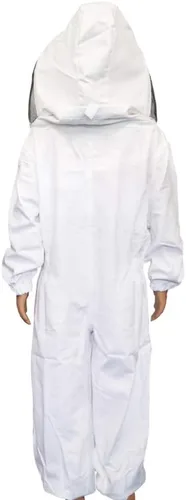 Vista 4 de Luwint Trajes de apicultura para niños, traje de apicultor de protección completa con guantes y capucha de velo autoportante (3'11''-4'2'' de altura)